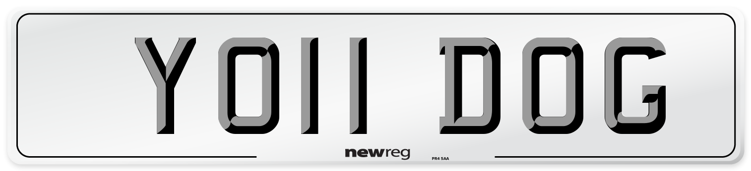 YO11 DOG Number Plate from New Reg